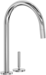 KALLISTA® P25200-00-CP One™ 1.8 GPM Single Hole Pull Down Kitchen Faucet Single Handle, Polished Chrome