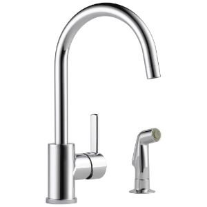 Peerless® P199152LF Kitchen Faucet With Spray, 1.8 gpm Flow Rate, Swivel Spout, Polished Chrome, 1 Handle