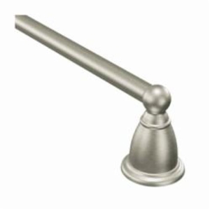 Moen® YB2224BN Towel Bar, Brantford™, 24 in L Bar, 2.96 in OAD x 2.05 in OAH, Brushed Nickel