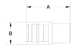 REHAU® 499860-001 F1960 LF Brass Copper Adapter, 3/8 in x 1/2 in C Female