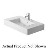 DURAVIT 0329850087 Vero Furniture Washbasin With Overflow and Faucet Deck, Rectangle Shape, 7-7/8 in Faucet Hole Spacing, 33-1/2 in L x 19-1/4 in W x 6-3/4 in H, Wall/Above-Counter Mount, Ceramic, White