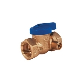 Legend Blue Top™ 102-513 T-3100 1-Piece Ball Valve With Handle, 1/2 in Nominal, FNPT End Style, Forged Brass Body, NBR Softgoods