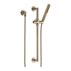 Brizo® 88775-GL Hand Shower with Slide Bar, Jason Wu for Brizo® Odin™, 1.75 gpm, 60 to 82 in L Hose, 1/2-14 NPSM Connection, Luxe Gold