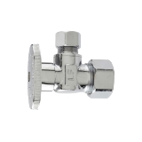 Keeney 2622PCLF 1/4 Turn Angle Valve, 1/2 in Nominal, Compression End Style, Polished Chrome