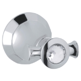 GROHE 40226VP0 Robe Hook, Kensington®, 2-13/16 in L x 1-15/16 in H, 2 Hooks, StarLight® Polished Chrome/Swarovski® Crystal