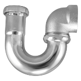 Keeney Plumb Pak® 455XFSN Sink Trap With Shallow Flange, 1-1/2 in, IPS, PVC, Polished Chrome