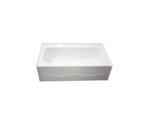 Clarion RE4601LX-WH Residential 1-Piece Bathtub, Soaker, 60 in L x 32-3/4 in W, Left Drain, White