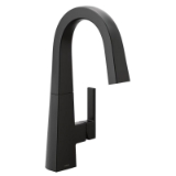 Moen® S55005BL Premium Non-Pulldown Bar/Laundry Sink Faucet, Nio™, Matte Black, 1 Handle, 1.5 gpm