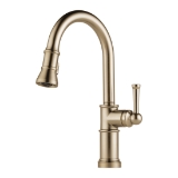 Brizo® 63025LF-GL Artesso® Single Handle Pull-Down Kitchen Faucet, 1.8 gpm Flow Rate, Luxe Gold, 1 Handle, 1 Faucet Hole, Spray/Aerated Stream Function