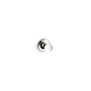 Kohler® 14443-SN Robe Hook, Purist®, 1 Hook, 1-3/4 in OAD x 1-3/8 in OAH, Brass, Vibrant® Polished Nickel