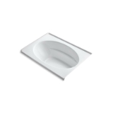 Kohler® 1113-R-0 Bathtub with Integral Flange, Windward®, Soaking Hydrotherapy, Oval, 60 in L x 42 in W, Right Drain, White