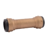 Sharkbite® SB0635 2XL Large Diameter Slip Coupling, 1-1/4 in Nominal, Push-Fit End Style, Brass