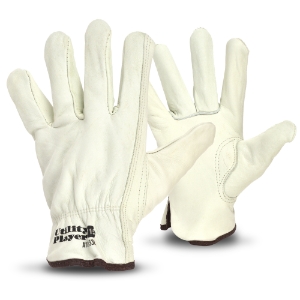 Truline Utility Player 115 Leather Gloves, Cow Grain, Keystone Thumb, Size L