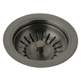 DELTA® 72010-KS Kitchen Sink Flange and Strainer, 4-1/2 in Nominal, 4-1/2 in OAL, Tailpiece Connection, Brass, Black Stainless