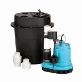 LittleGIANT® 506065 WRS Automatic Submersible Utility Pump, 12.5 gpm Flow Rate, 1-1/2 in Inlet x 1-1/2 in Outlet, 1 ph, 1/3 hp, Cast Iron