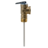 WATTS® 0121357 LF100XL Temperature/Pressure Relief Valve, 3/4 in Nominal, MNPT x FNPT End Style, 100 psi Pressure, Copper Alloy Body