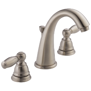 Peerless® P299196LF-BN Widespread Lavatory Faucet, Commercial, 1.5 gpm Flow Rate, 4-9/32 in H Spout, 6 to 16 in Center, Brushed Nickel, 2 Handles, Pop-Up Drain