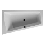 DURAVIT 700212000000090 Paiova Corner Left Built-In Bathtub, Soaking, Rectangle Shape, 67 in L x 39-3/8 in W, Center Drain, White