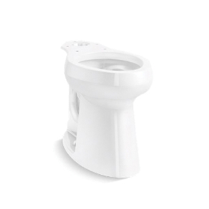 Kohler® 22661-0 Highline® Tall Height Toilet Bowl, White, Elongated Shape, 12 in Rough-In