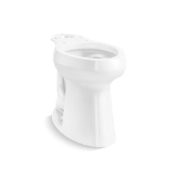 Kohler® 22661-0 Highline® Tall Height Toilet Bowl, White, Elongated Shape, 12 in Rough-In