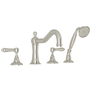 Rohl® A1404LMPN Acqui Tub Filler, 1.8 gpm Flow Rate, Polished Nickel, Traditional Function