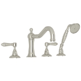 Rohl® A1404LMPN Acqui® Tub Filler, 1.8 gpm Flow Rate, Polished Nickel, Traditional Function