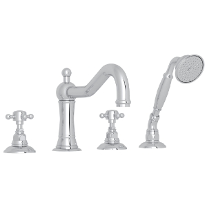 Rohl® A1404XMAPC Acqui Tub Filler, 1.8 gpm Flow Rate, Polished Chrome, Traditional Function