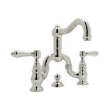 Rohl® A1419LMPN-2 Acqui® Traditional Bathroom Faucet, 1.2 gpm Flow Rate, Polished Nickel