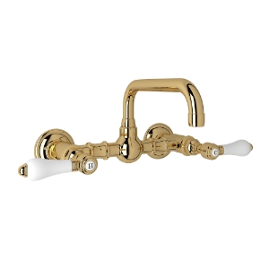 Rohl® A1423LPIB-2 Acqui Traditional Bathroom Faucet, 1.2 gpm Flow Rate, Italian Brass
