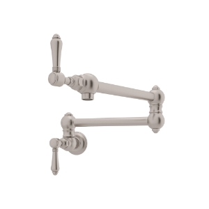 Rohl® A1451LMSTN-2 Traditional Pot Filler, 1.5 gpm Flow Rate, Satin Nickel