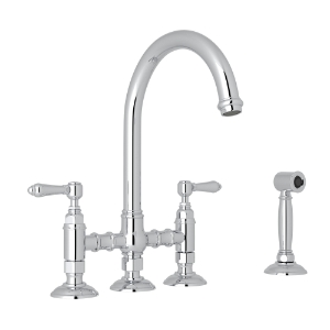 Rohl® A1461LMWSAPC-2 San Julio® Traditional Kitchen Faucet, 1.5 gpm, Polished Chrome