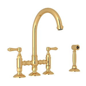Rohl® A1461LMWSIB-2 San Julio® Traditional Kitchen Faucet, 1.5 gpm, Italian Brass