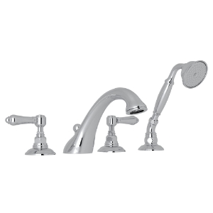 Rohl® A1464LMAPC Viaggio Tub Filler, 1.8 gpm Flow Rate, Polished Chrome, Traditional Function