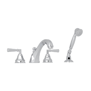 Rohl® A1904LMAPC Palladian High Neck Single Tub Filler, 1.8 gpm Flow Rate, Polished Chrome, Transitional Function