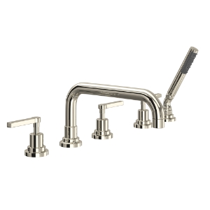 Rohl® A2224LMPN Lombardia® Tub Filler, 1.8 gpm Flow Rate, Polished Nickel, Modern Function