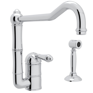 Rohl® A3608/11LMWSAPC-2 Acqui® Traditional Kitchen Faucet, 1.5 gpm, Column Spout, Polished Chrome