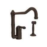 Rohl® A3608/11LMWSTCB-2 Acqui® Traditional Kitchen Faucet, 1.5 gpm, Column Spout, Tuscan Brass