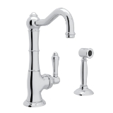 Rohl® A3650LMWSAPC-2 Acqui® Kitchen Faucet with Side Spray, Polished Chrome
