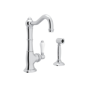 Rohl® A3650LPWSAPC-2 Acqui® Kitchen Faucet with Side Spray, Polished Chrome