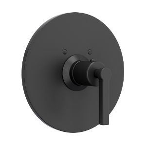 Rohl® A4214LMMB Modern Round Thermostatic Shower, Matte Black