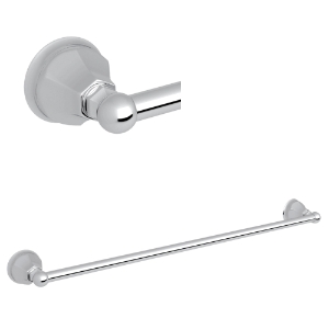 Rohl® A6886/30APC Palladian Transitional Towel Bar, 30 in L Bar, Brass, Polished Chrome