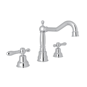 Rohl® AC107LM-APC-2 Arcana™ Widespread Lavatory Faucet with Column Spout, Polished Chrome