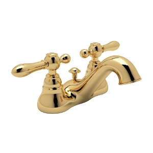 Rohl® Arcana™ Two Handle Centerset Lavatory Faucet, Italian Brass