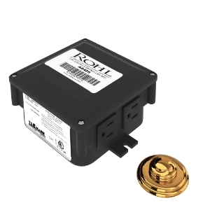 Rohl® AS550IB Waste Disposal Control Box with Air Switch Button, Italian Brass