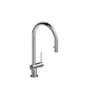RIOBEL AZ101C Azure Pulldown Kitchen Faucet Pull-Down Touchless, 1.8 gpm Flow Rate, Nickel