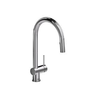 RIOBEL AZ201C Azure Pulldown Kitchen Faucet Bridge, 1.5 gpm Flow Rate, Chrome