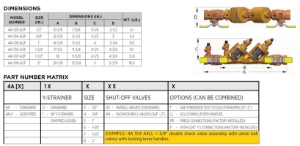 Apollo™ 4ALF104A2F 4ALF-100 Standard Backflow Preventer, 3/4 in Nominal, Shut-Off Ball Valve, Bronze Body, Dual Check
