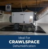 Aprilaire® E070 E Crawl Space Dehumidifier, 70 pint Humidity Removal Capacity, 120 VAC, 5.8 A, 40 to 60 % Humidity, 200 cfm Flow Rate