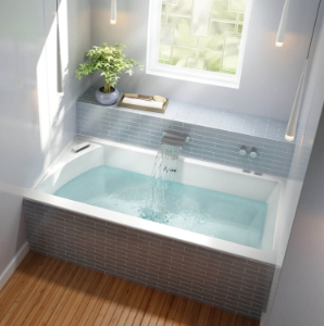 BainUltra® Citti 6032 Trio Left Alcove Insert Tub, White, Rectangle