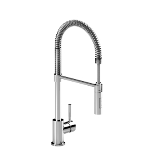 RIOBEL BI201C Bistro Pulldown Kitchen Faucet Pull-Down Touchless, 2.2 gpm Flow Rate, Chrome